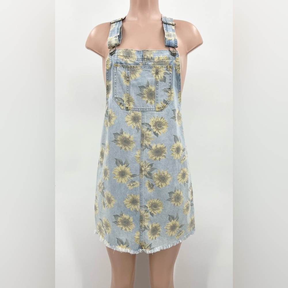 American Eagle Outfitters Sunflower Denim Overall Jumper Dress